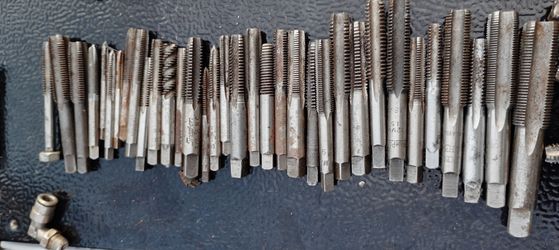 Large Lot of Mixed Thread Taps