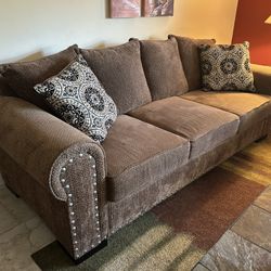 Chenille Couch Set (Sofa And Loveseat)