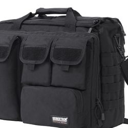 Seibertron Tactical Series Pro-Multifunction Shoulder Messenger Bag Fit for 17.3" Laptop Black