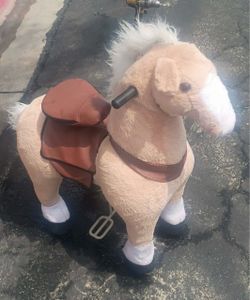 Kids Ride-On Plush Horse Toy