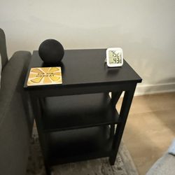 Two Side Tables With Shelves