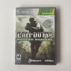 Call Of Duty 4 Modern Warfare Xbox 360 Platinum Hits game W Manual Book Tested