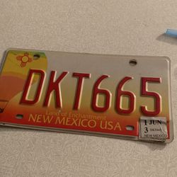 NM License Plate 2013 Sticker