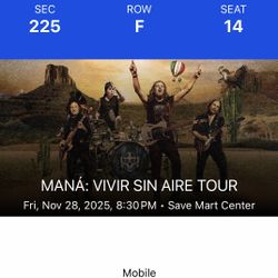 Two Mana Concert Tickets 