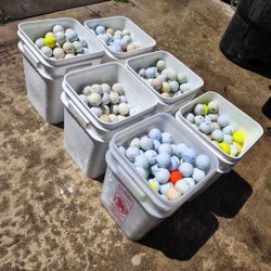 Golf Balls Six Large Buckets $30 A Bucket Or 130  For The Whole Lot Or Trade For Milwaukee Impact Or Ratchet Mini Bike Vintage BMX Bike 