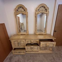 Dresser with mirrors