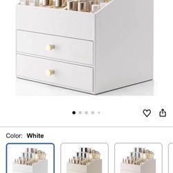 Christmas Gift Idea For Her VLANDO Makeup Organizer for Vanity,Large Capacity Countertop Organizer with Drawers, PU Leather