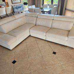Electric White Sectional Couch