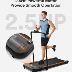 UREVO 2 in 1 Under Desk Treadmill, 2.5HP Folding Electric Treadmill Walking Jogging Machine for Home Office with Remote Control