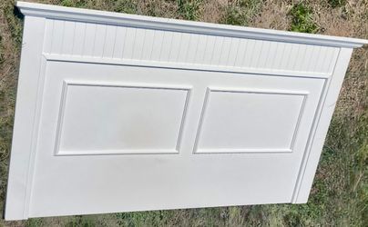 Full size white headboard