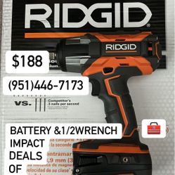 1/2" Wrench Impact With Battery Only