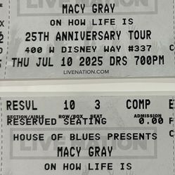 Macey Gray Tickets!!! 