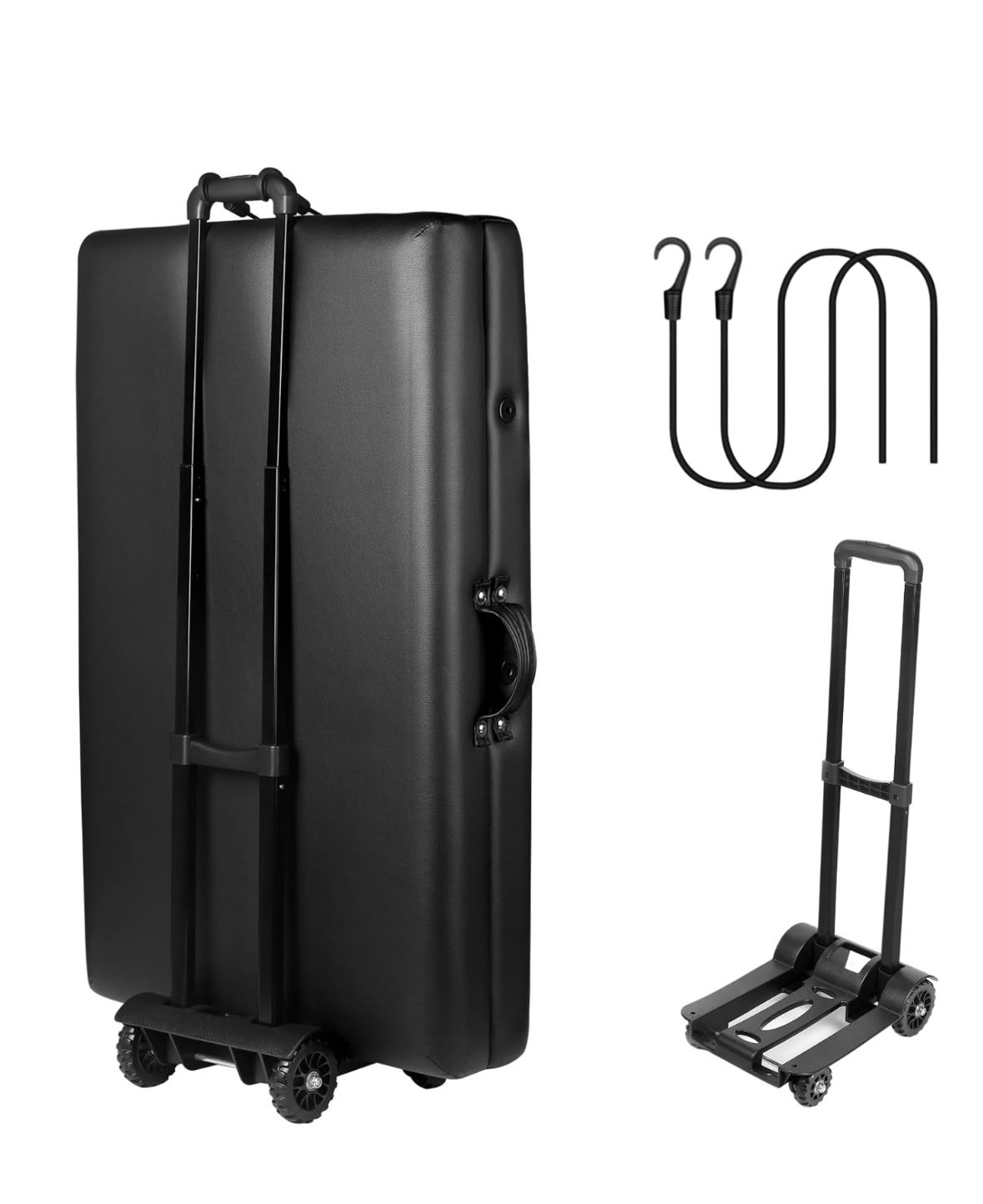 Massage Table Cart Portable Massage Table Traveler Cart Massage Table Cart with Wheels Portable Massage Table Carrier Trolley Telescoping Handle Fits