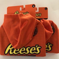 Hersheys Resses Peanut Butter Cups Dog Pet Sweater Hoodie  Orange New Size Various 