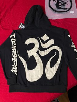 Hellstar Cream Print Zip Up Hoodie Size L & M