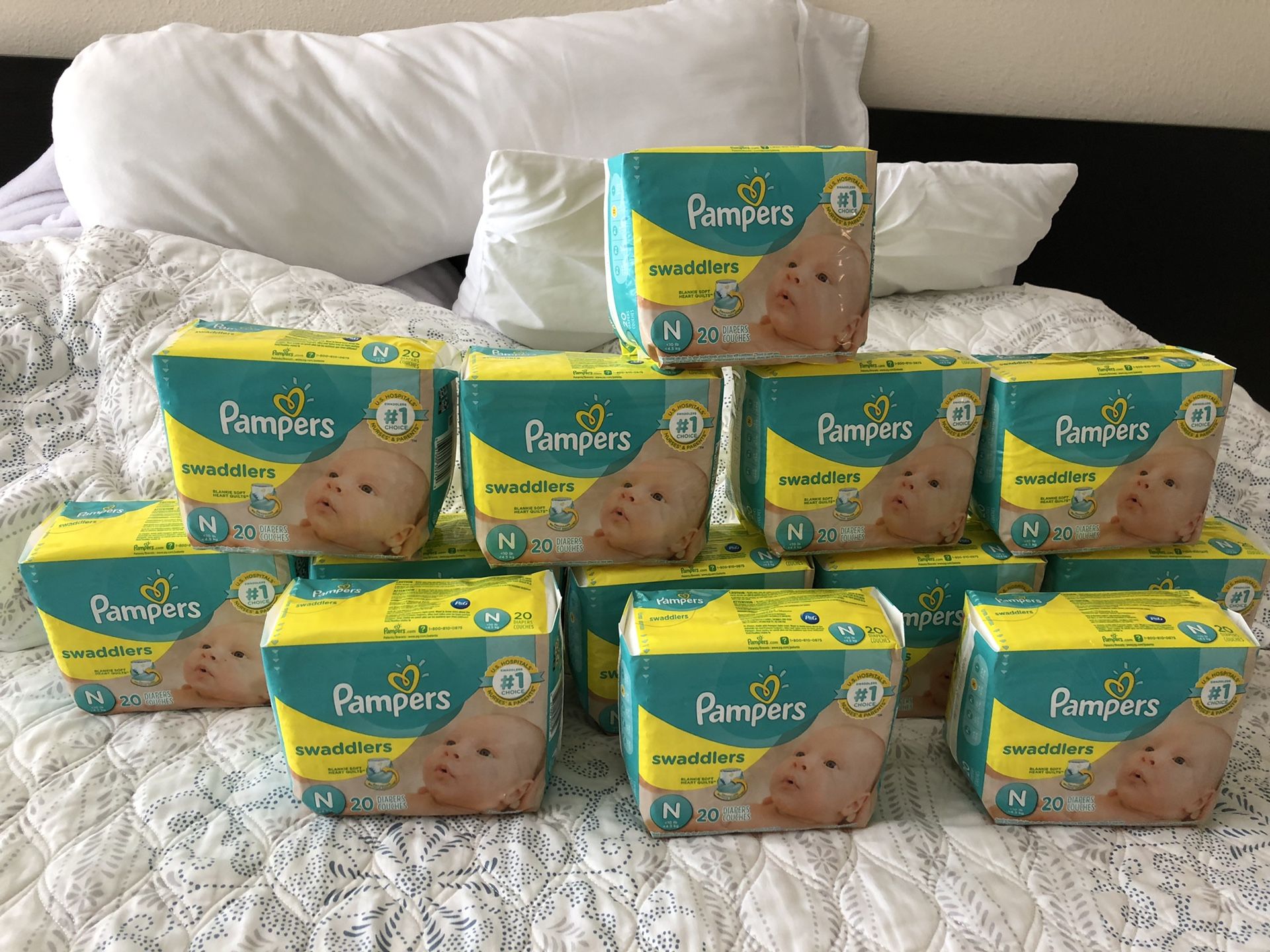 Pampers swaddlers Size N