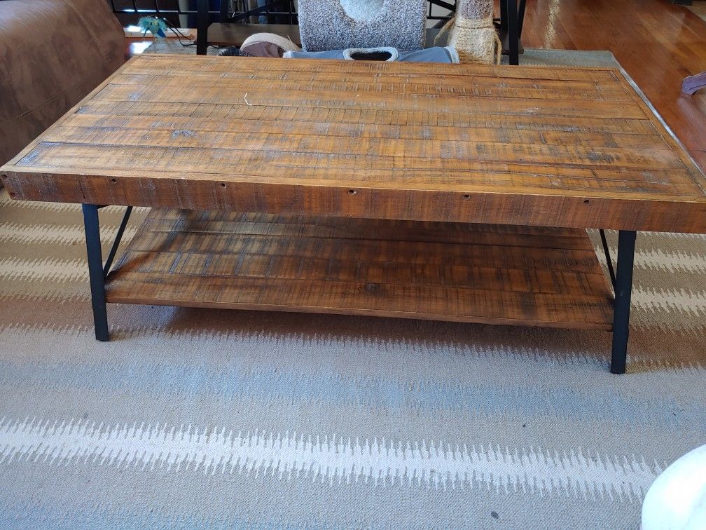 Solid Pine Wood Coffee Table