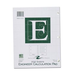 ENGINEER PAD 8.5"x11" GREEN PAPER 
