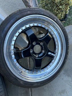 18” 5x114.3 Work meister S1 3p wheels with tires authentic work