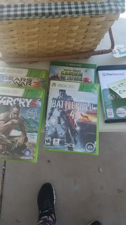 XBox 360 games and one Xbox one