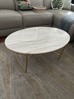Matching Marble top Tables: Coffee, End and Wall