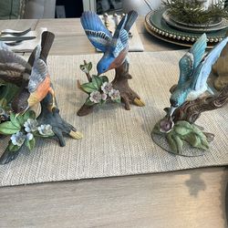 Beautiful ceramic bird figures $10 each