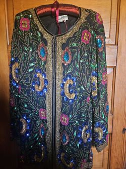 Silk beaded jacket.