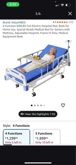 Fully electric bed