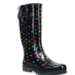 Color Polka-dot Boots Size 8 