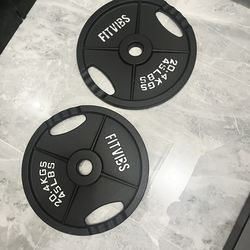 Cash only no Zelle Brand new in box pair of 45lb Olympic weights plates total 90lb have same style if needed added price  check my page