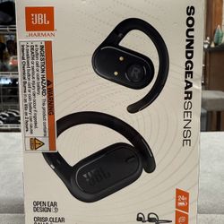 JBL SoundGear Sense Hybrid Open-Ear Headphones - Black