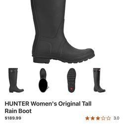 Size 8 Women Tall Rain Boots