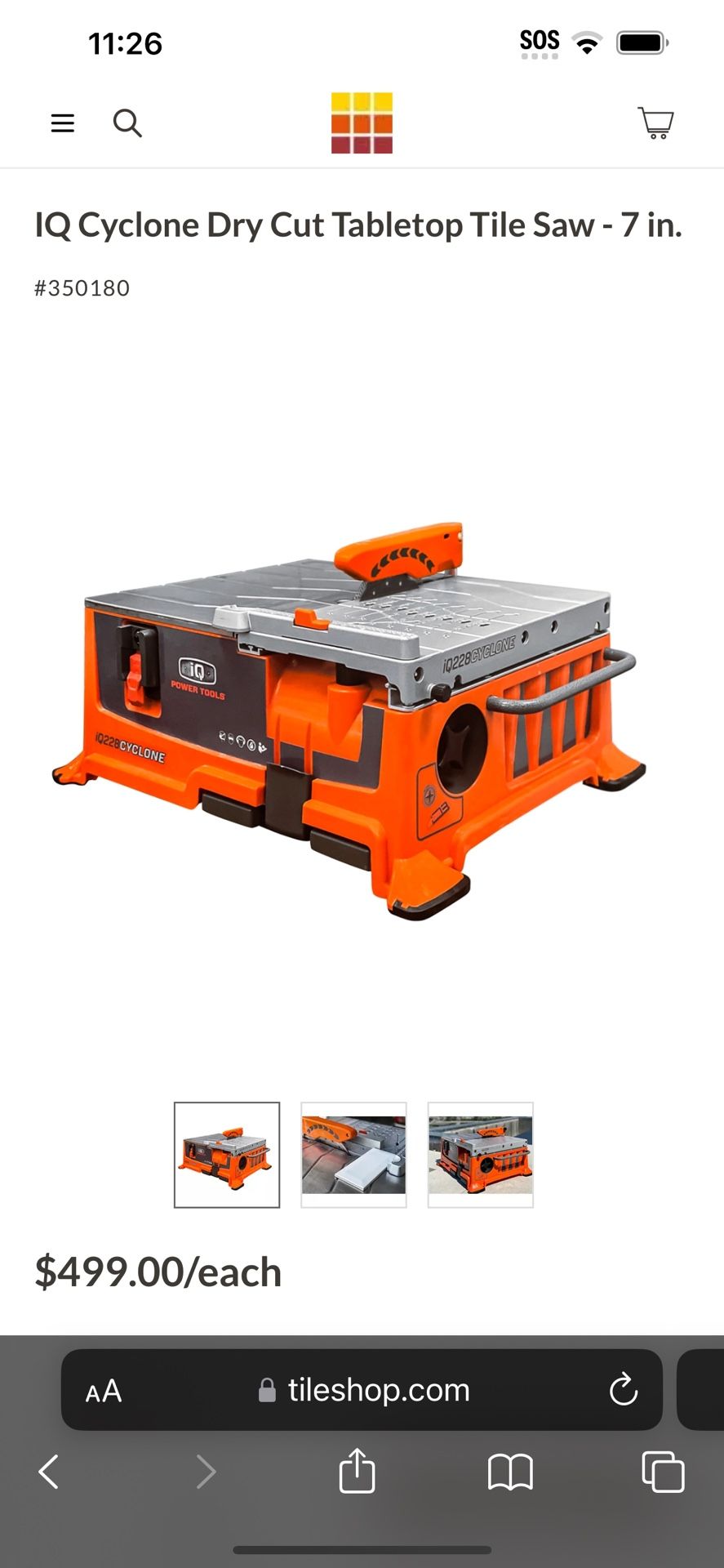 New Cyclone Table Saw For Tile