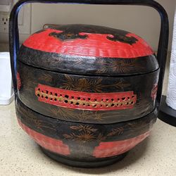 Vintage Chinese Wedding Basket 