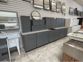 Gray kitchen set
