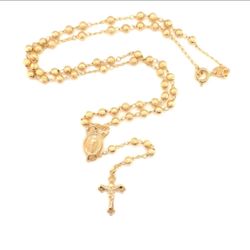 NWOT! 18K Gold Filled Elegant Rosary Necklace