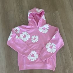 Pink Denim Tear Hoodie