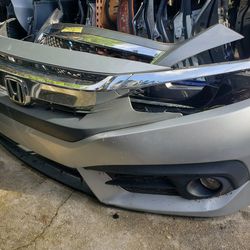 2016 2017 2018 HONDA CIVIC FRONT BUMPER WITH GRILLS AND FOG LIGHTS