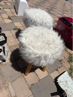 2 fuzzy stools