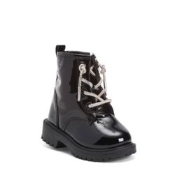 Cynthia Rowley Crystal Diamond Laces Heart Love It Combat Boots