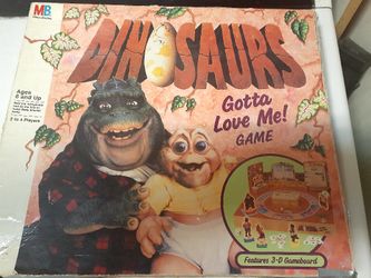 3 Vintage Board Games (Dinosaurs, Chicken Run, Gooey Louie) 