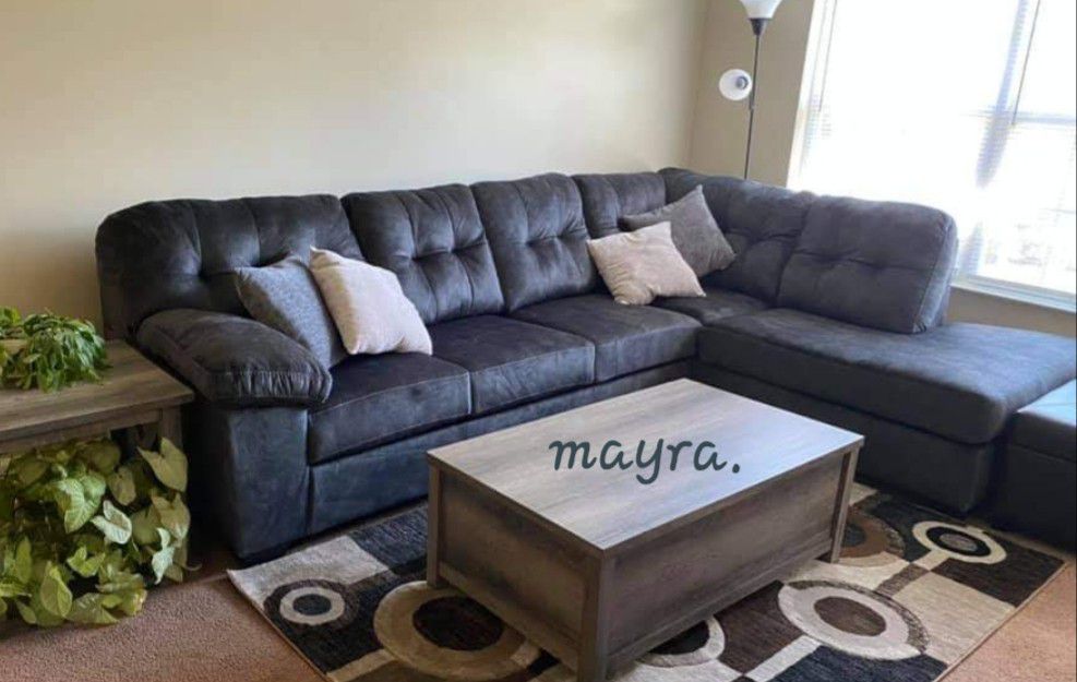 Accrington Granite RAF Sectional, Seccional,Couch{ Living set,Loveseat, recliner,sofa,Queen sleeper options}