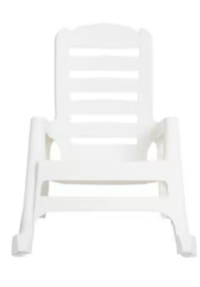 White Plastic Rocking Chair