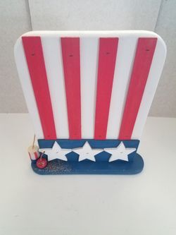 Patriotic "Uncle Sam" Wood Hat Decor - Please Read Description 