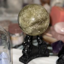 Smokey Citrine Sphere With Elephant Holder 