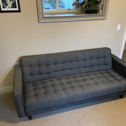 Dania Furniture Charcoal Sofa Couch - 81” x 32”