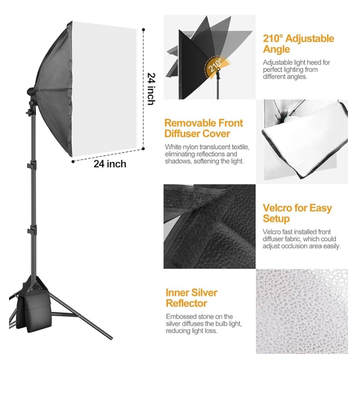 Emart Upgraded Softbox Lighting Kit With Sandbag