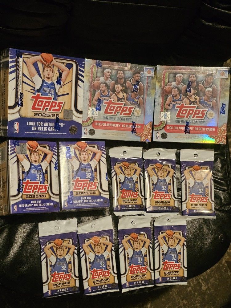 2025-26 Topps Basketball Cards! 3x Mega Box! 2x Blaster Box! 7x Hanger Packs New Sealed Cooper Flagg Rc?