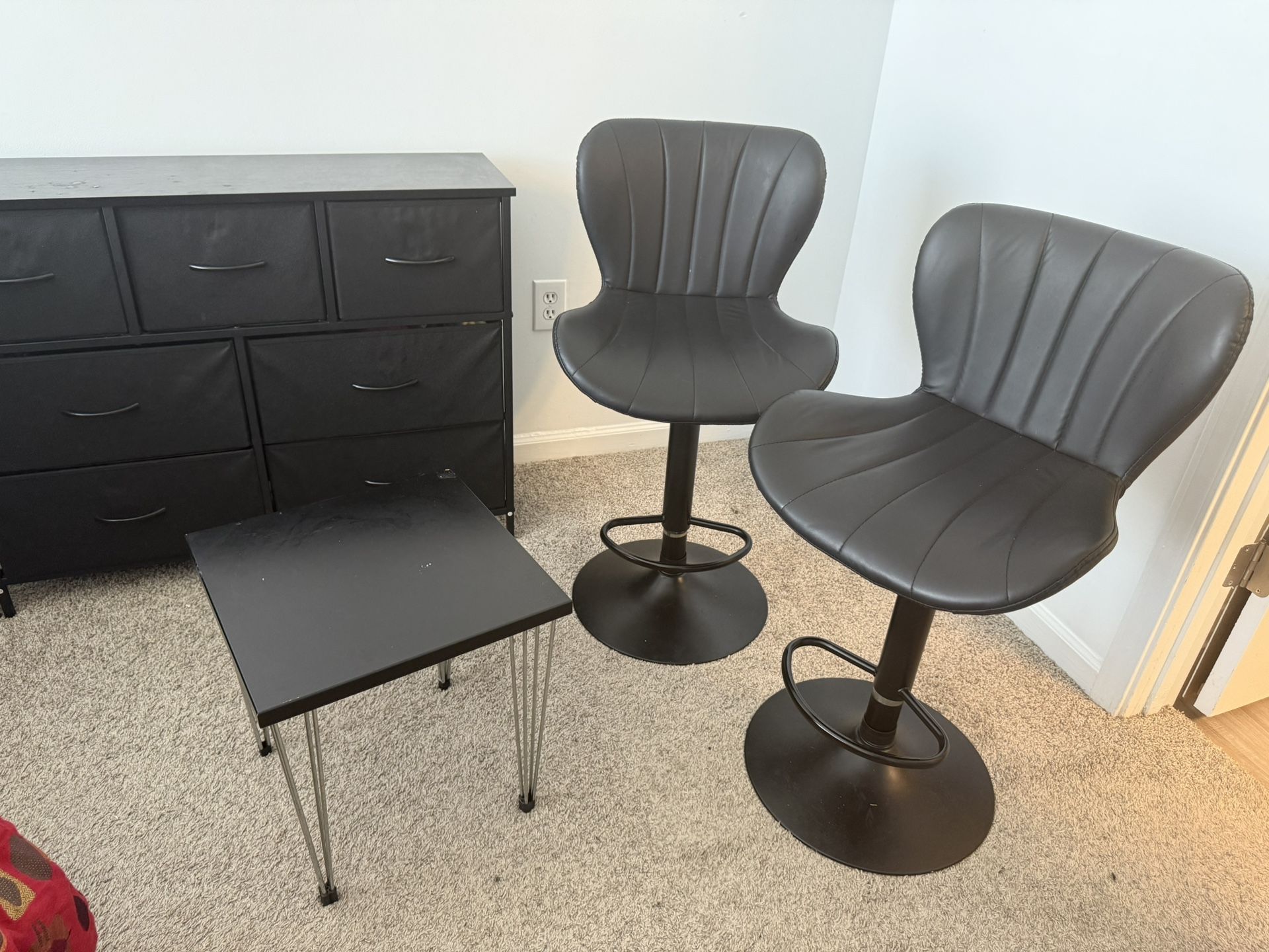 Dresses And Two bar Stools And s