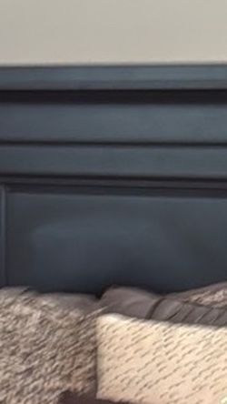 Dark Wood Queen Headboard